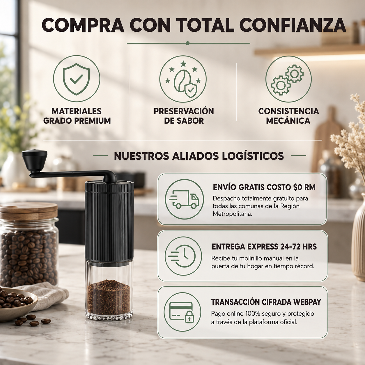 Molinillo Moledor De Cafe Manual