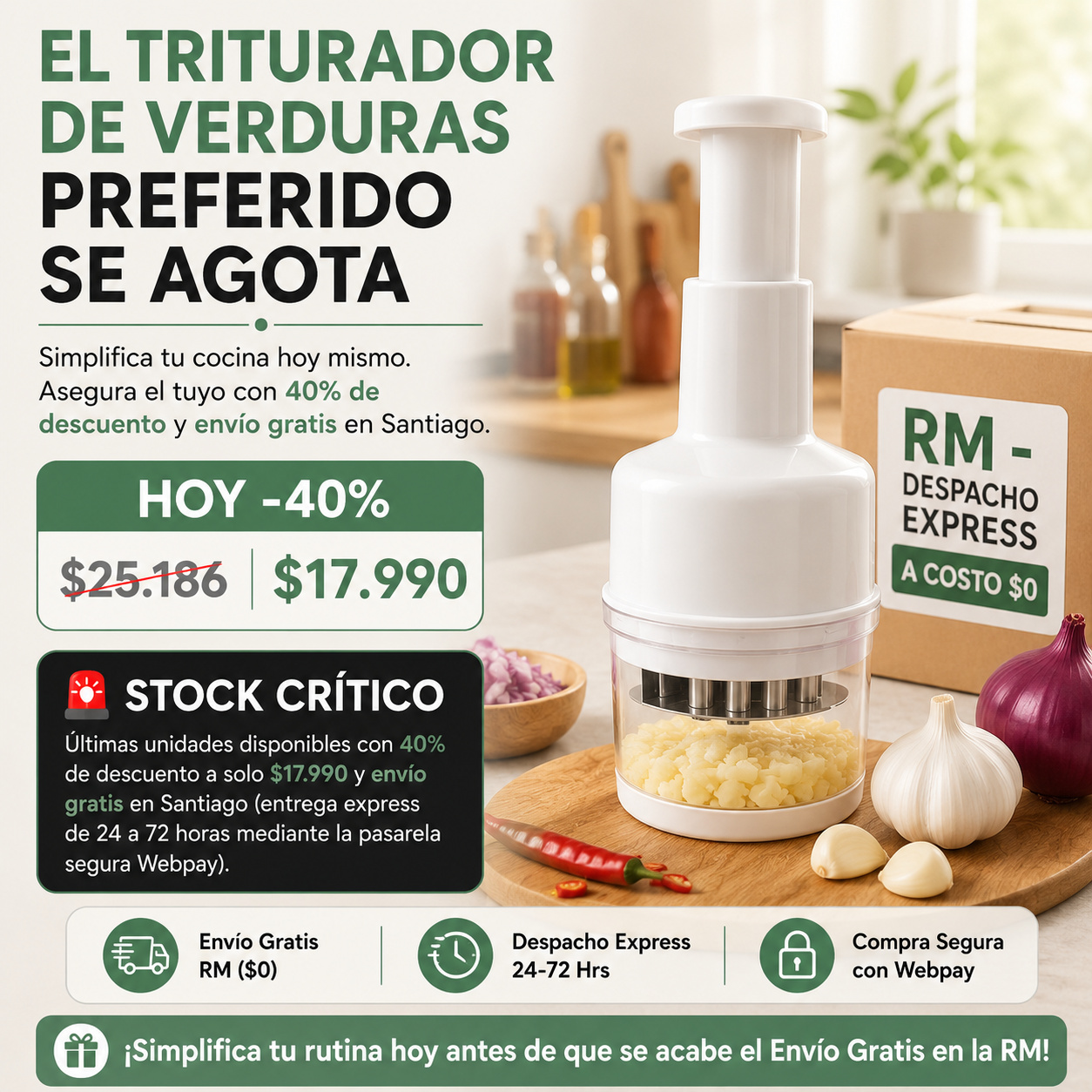 Cortador Picador De Verduras Chopper