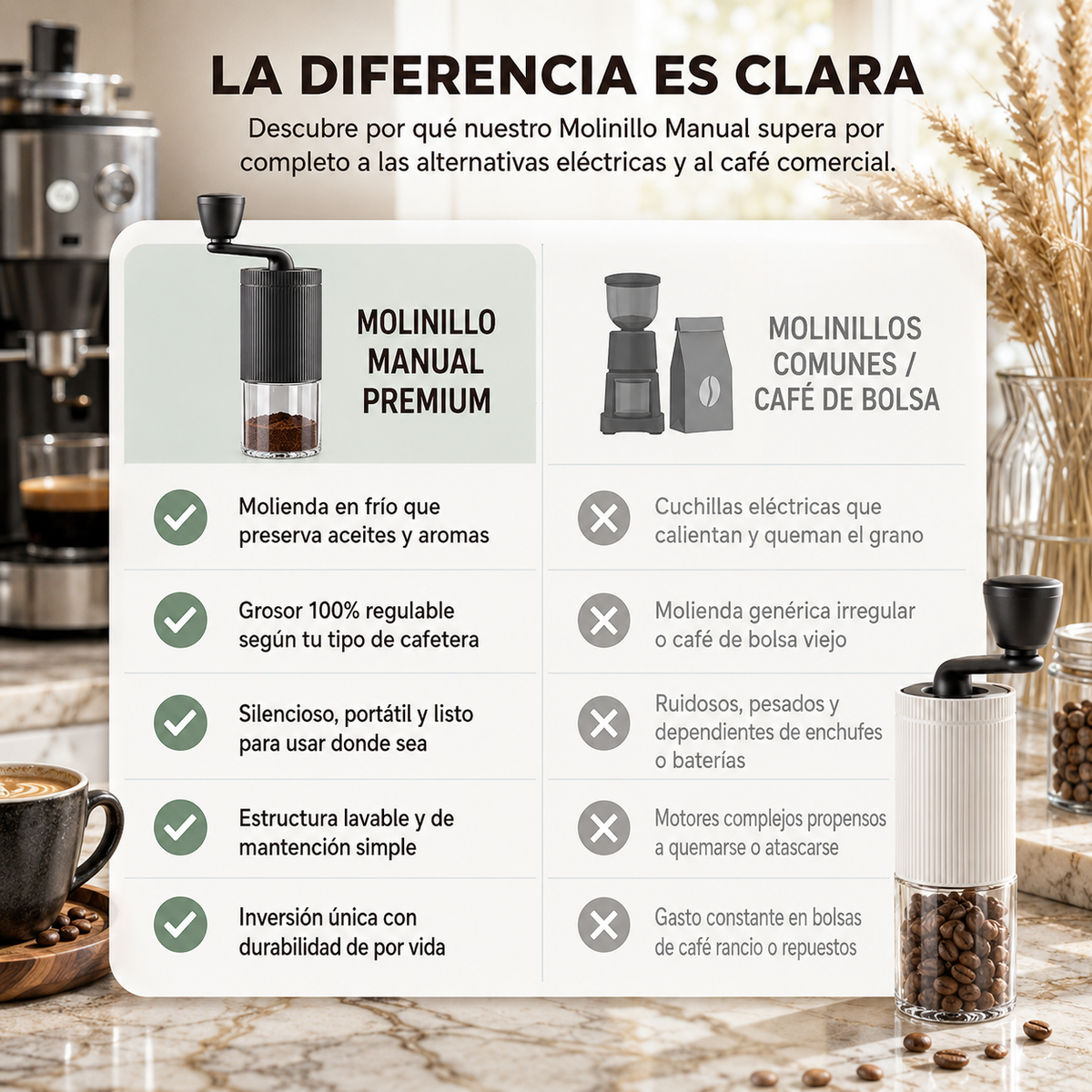 Molinillo Moledor De Cafe Manual