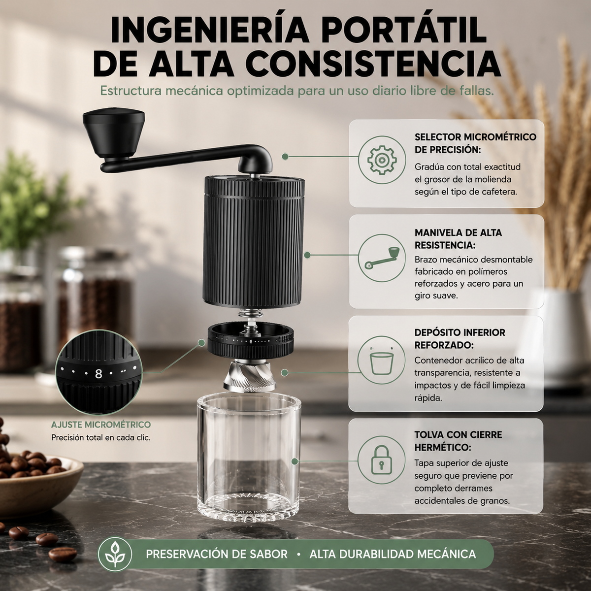 Molinillo Moledor De Cafe Manual