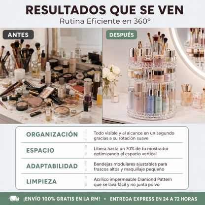 Organizador De Maquillaje 360 Orden