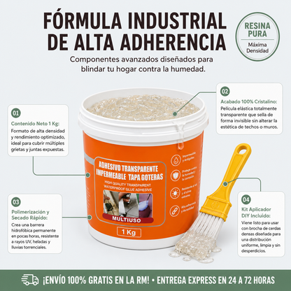1 Kilo Sellador Adhesivo Transparente