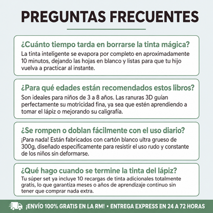 Set Cuaderno Magic Caligrafia Montessori