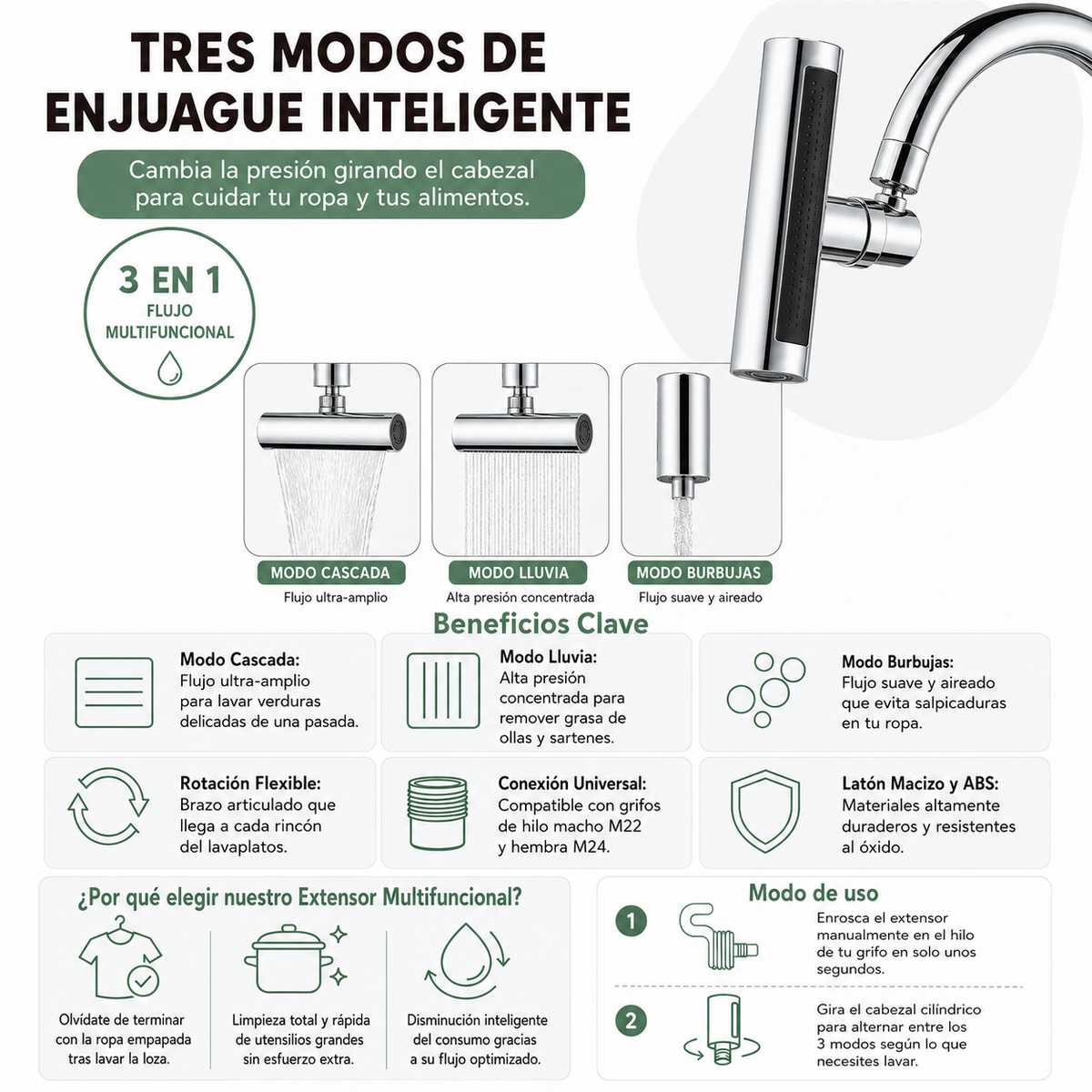 Grifo Extension Cocina 360