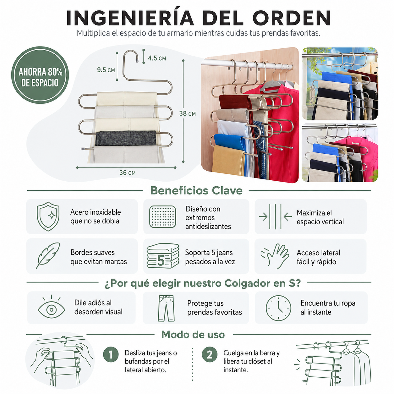 Colgador De Ropa En S
