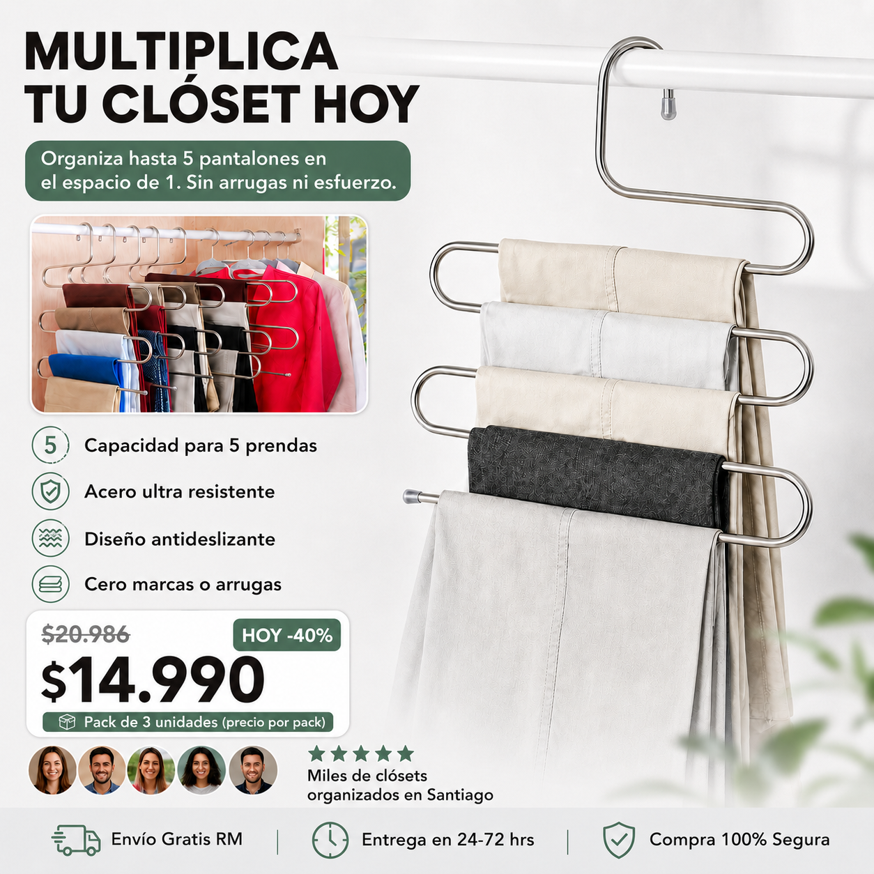 Colgador De Ropa En S
