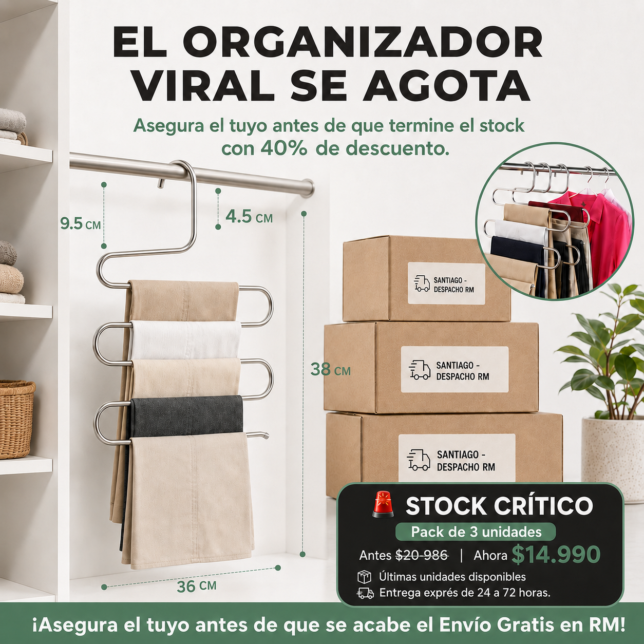 Colgador De Ropa En S