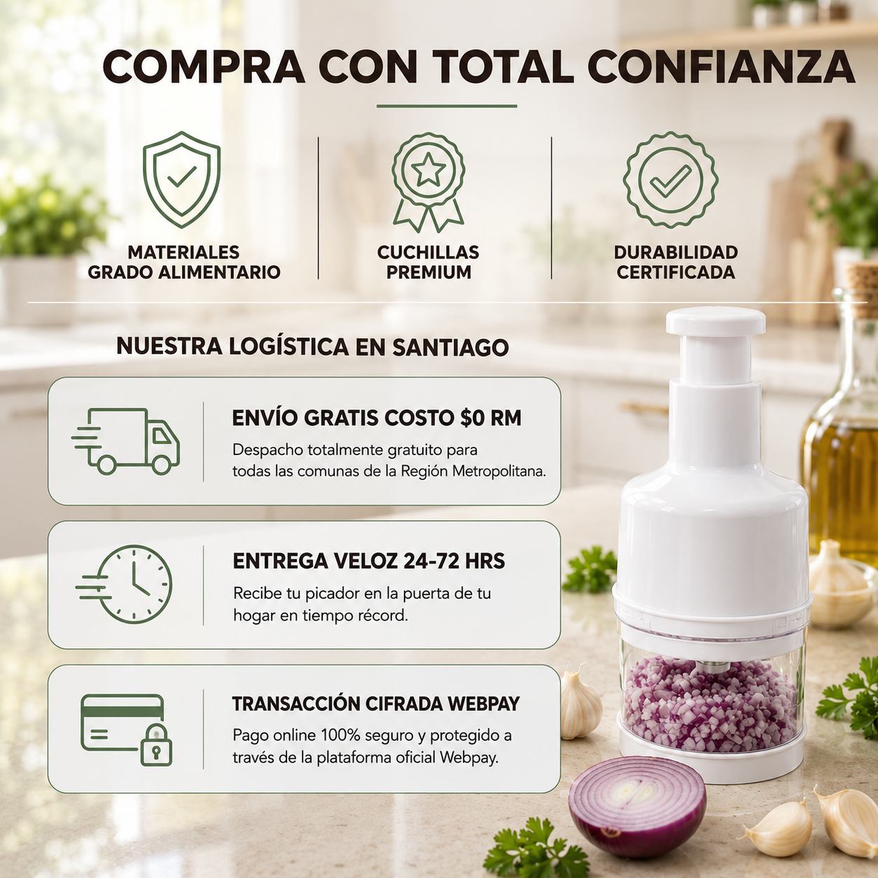 Cortador Picador De Verduras Chopper