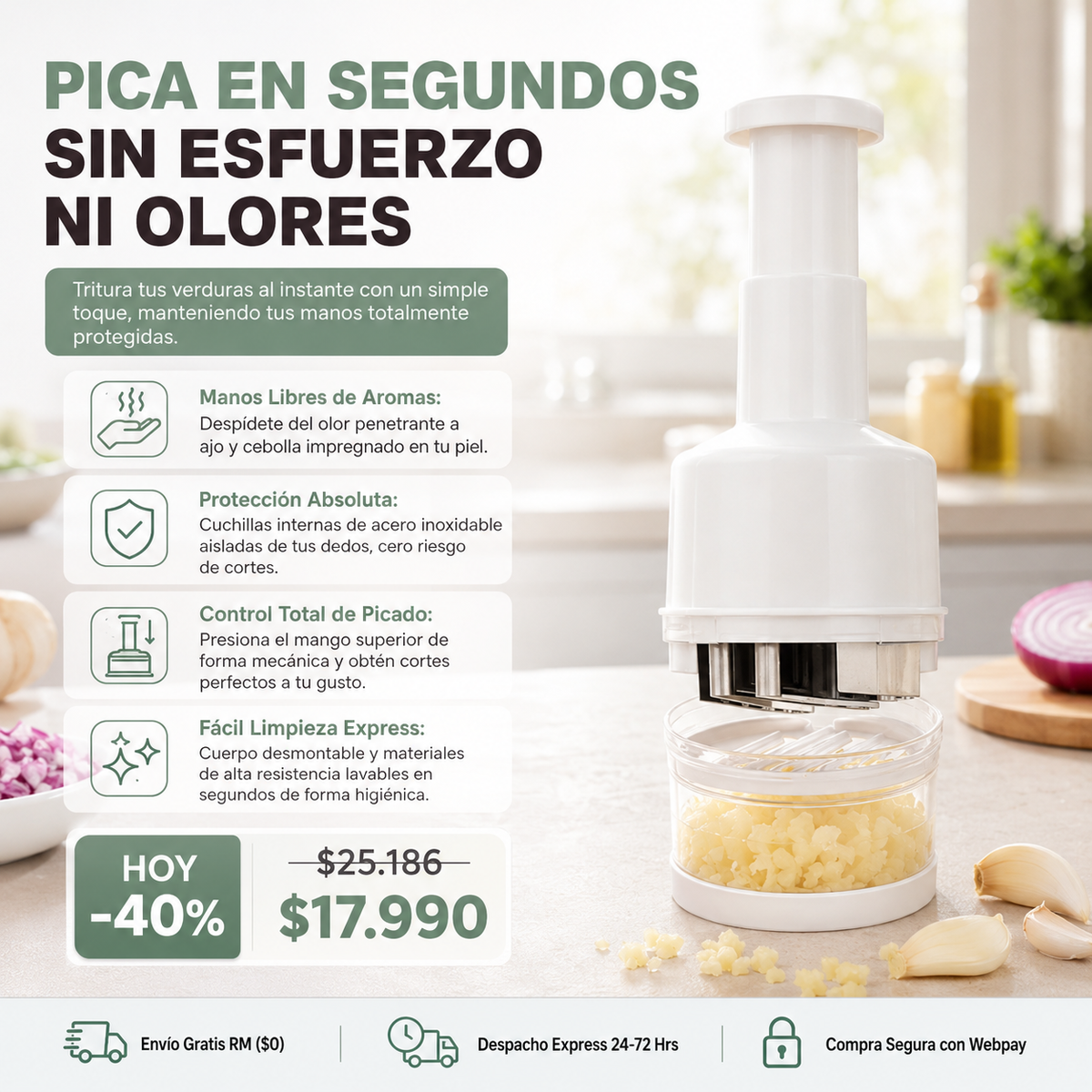 Cortador Picador De Verduras Chopper