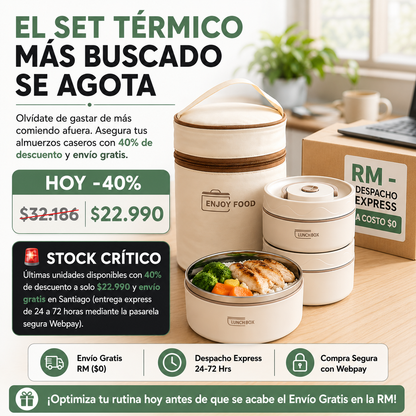Lunch Box Lonchera 2 En 1 Comida
