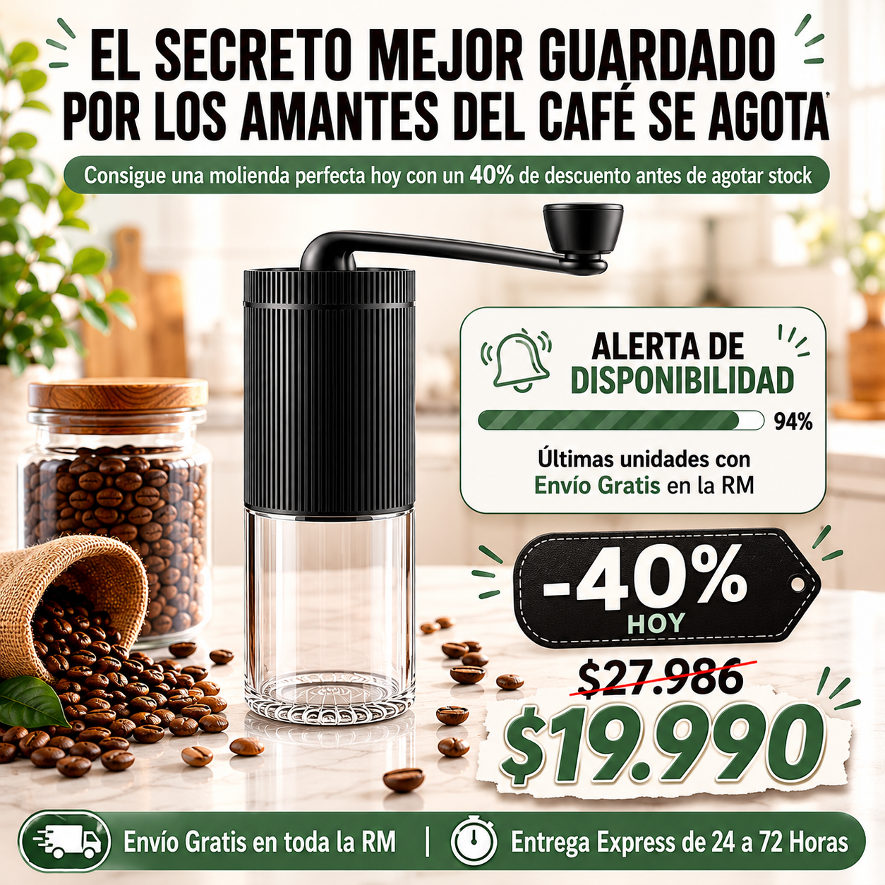 Molinillo Moledor De Cafe Manual