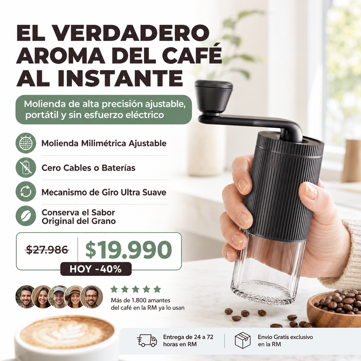 Molinillo Moledor De Cafe Manual
