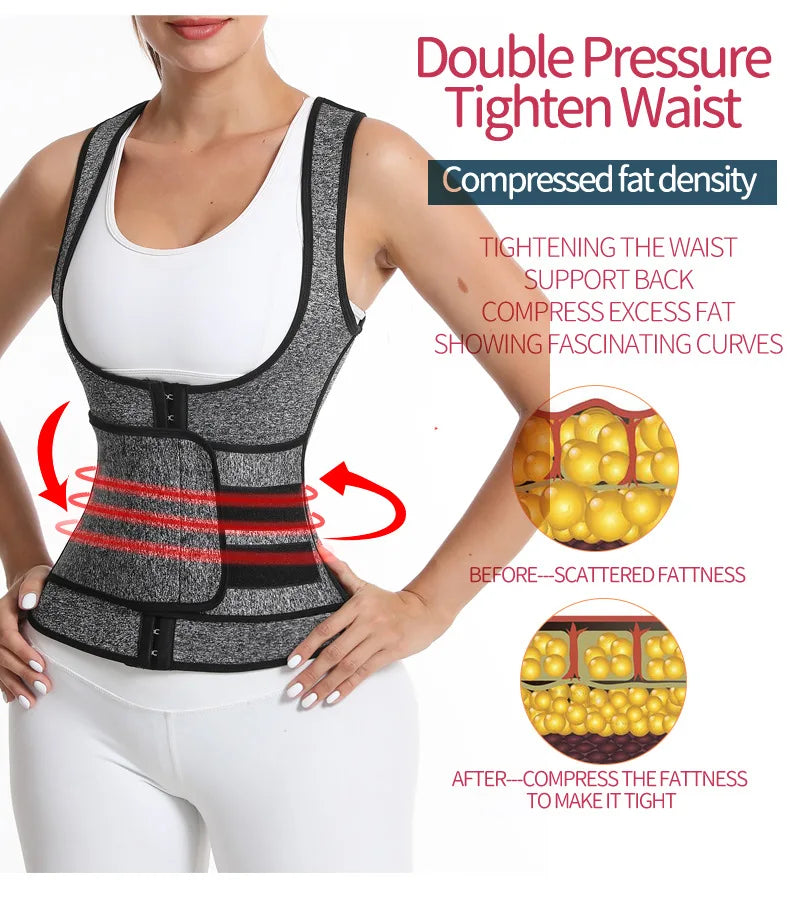 Women Waist Trainer Corset Trimmer Belt  Weight Loss Sweat Strap Body Shaper Fitness Belly Cincher Sports Girdle Fat Burner Band