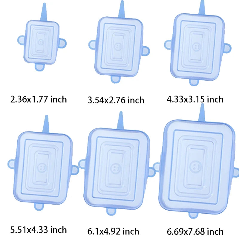 Tapas Ajustables De Silicona 6 Unidades