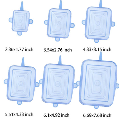 Tapas Ajustables De Silicona 6 Unidades
