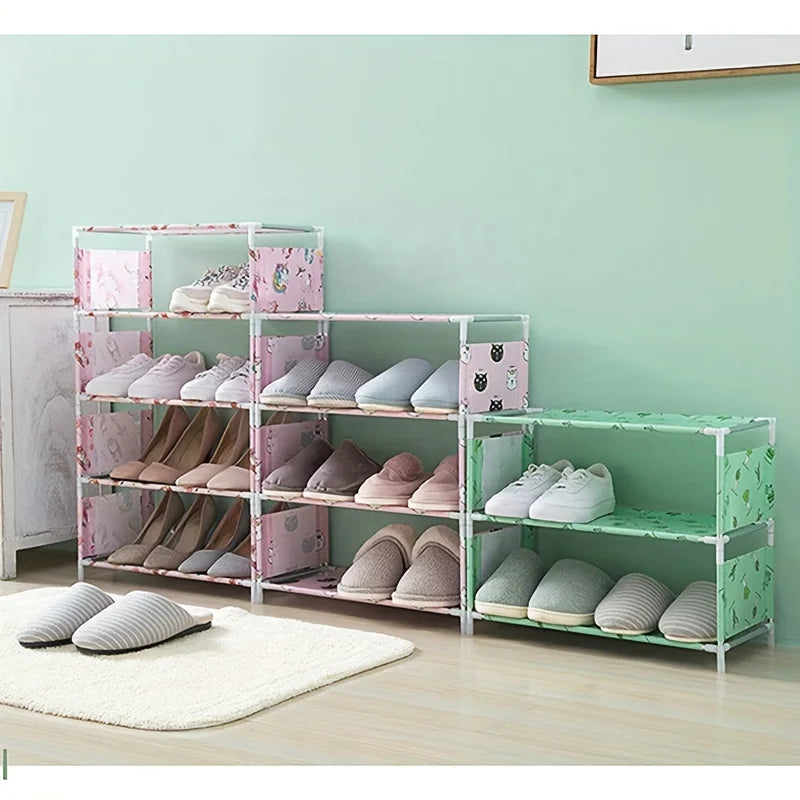 1 Multi-layer Shoe Rack, Multi-layer Dust-Proof Shoe Rack Storage and Organization, Easy to Assemble, Space Saving Design.