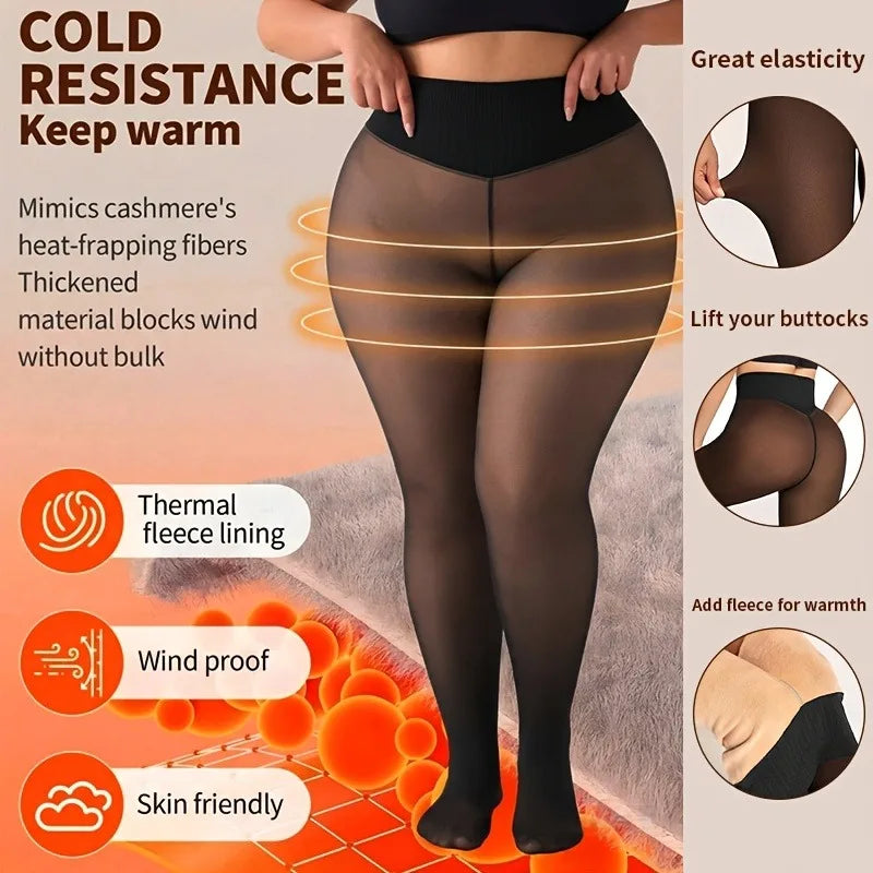 Panty Calza Efecto Piel Polar