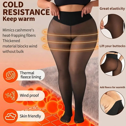 Panty Calza Efecto Piel Polar