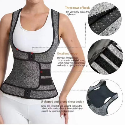 Women Waist Trainer Corset Trimmer Belt  Weight Loss Sweat Strap Body Shaper Fitness Belly Cincher Sports Girdle Fat Burner Band