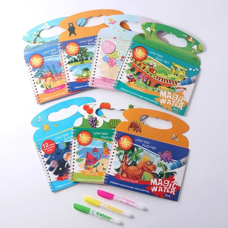 Pack 2 Libros Magicos Pintura Al Agua