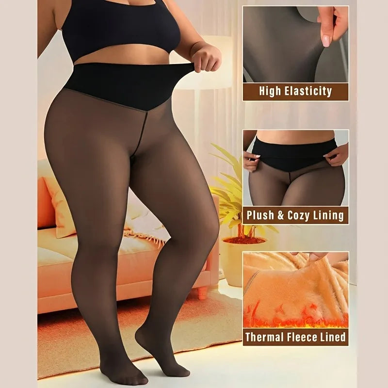 Panty Calza Efecto Piel Polar