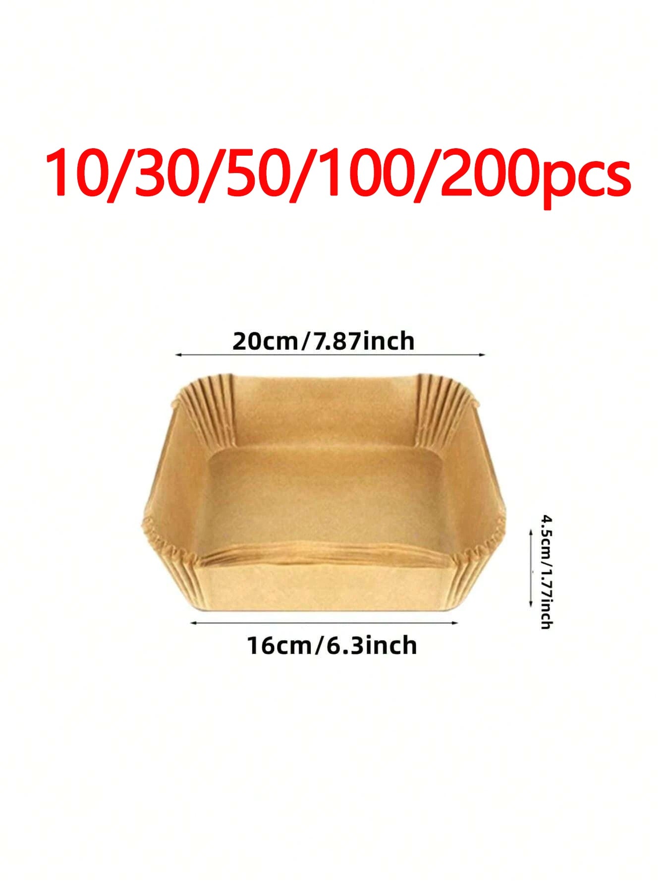 Bandeja Antiadherente Freidora X50pcs