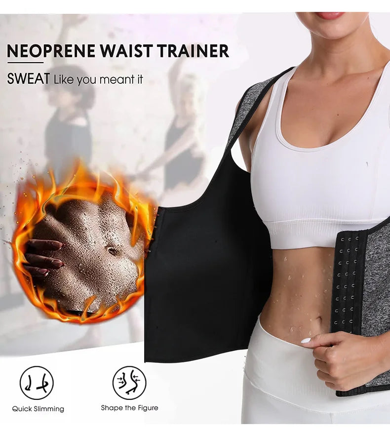 Women Waist Trainer Corset Trimmer Belt  Weight Loss Sweat Strap Body Shaper Fitness Belly Cincher Sports Girdle Fat Burner Band